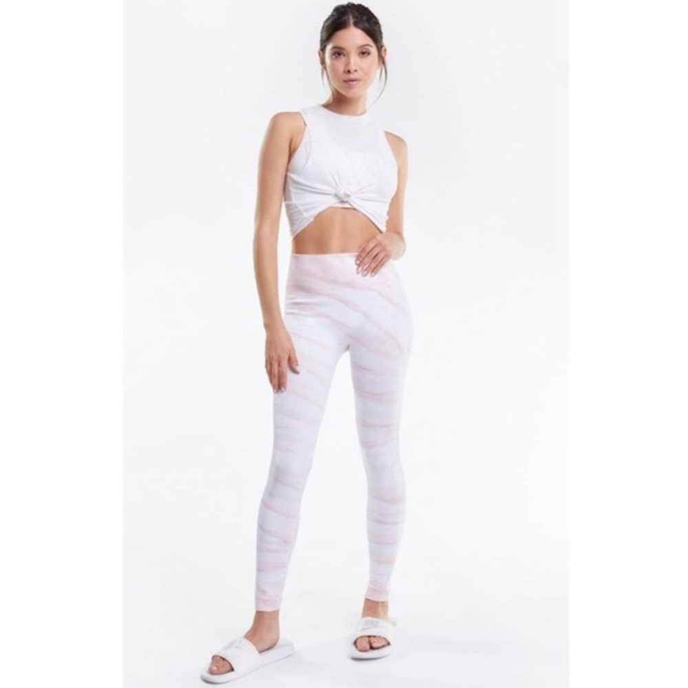 Like New Wildfox Marble Pink Rose Seamless Leggings / Tights